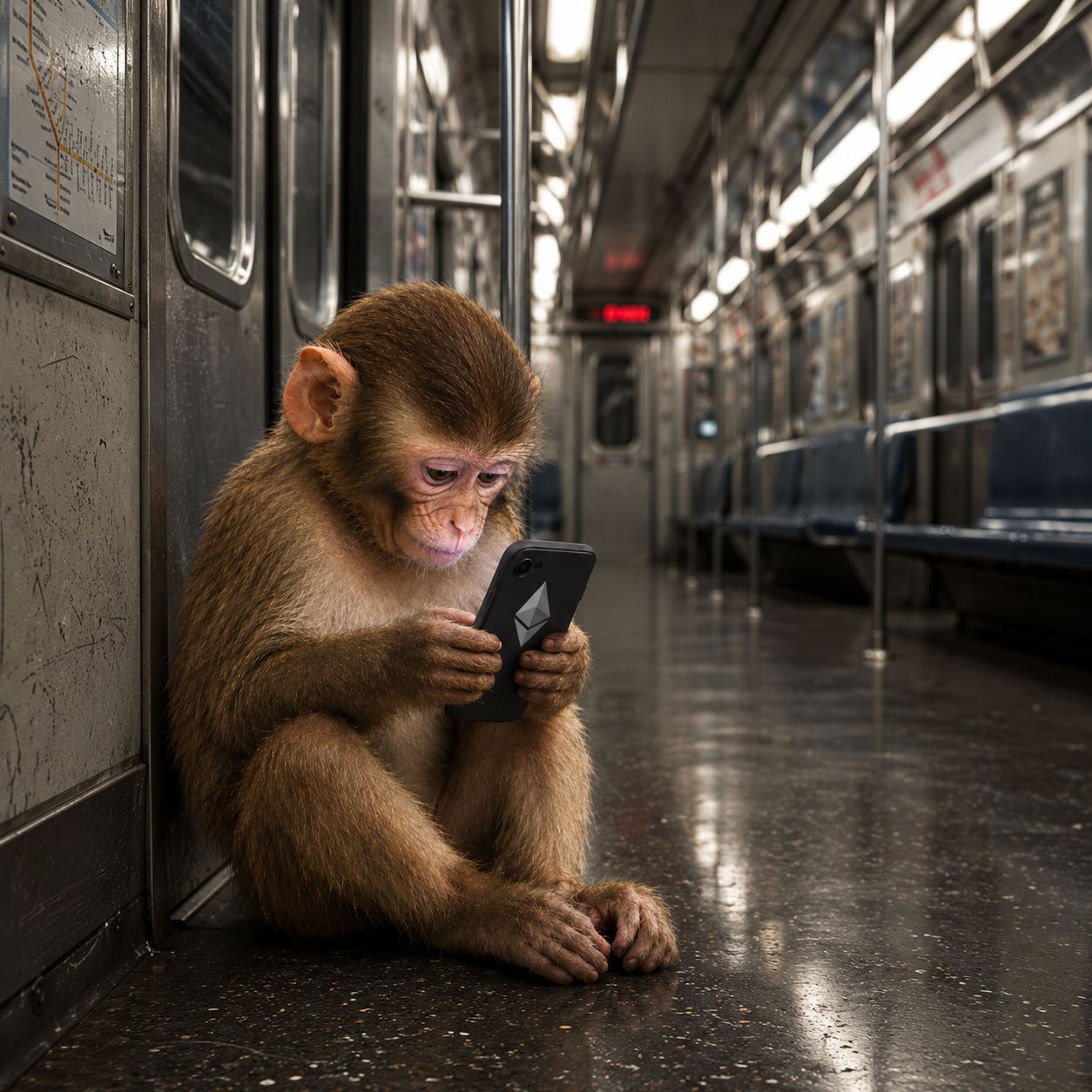 ethfone choosing spare raven phones from a wooden wardrobe